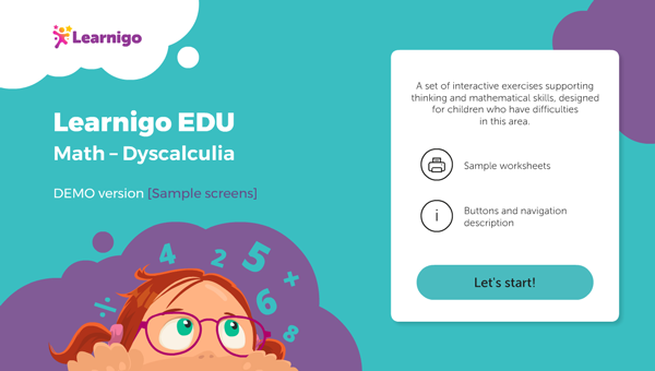 Learnigo EDU: Math – Dyscalculia - demo