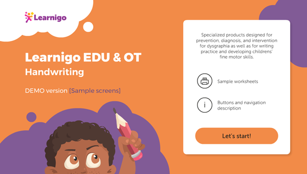 Learnigo EDU & OT: Handwriting - demo