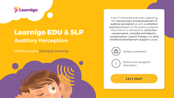 Learnigo EDU & SLP: Auditory Perception - demo