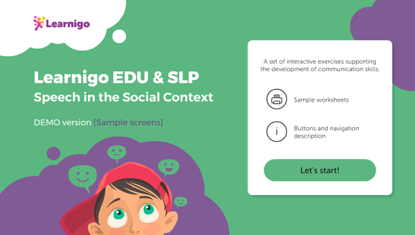 Learnigo EDU & SLP: Speech in the Social Context -demo