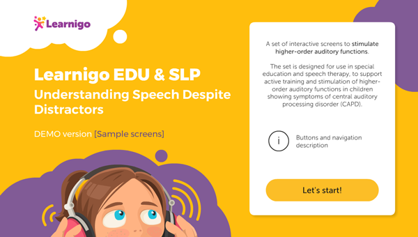 Learnigo EDU & SLP: Understanding Speech Despite Distractors - demo