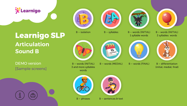 Learnigo SLP: Articulation - demo