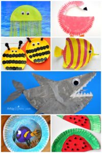 Picture example of different summer paper crafts ideas