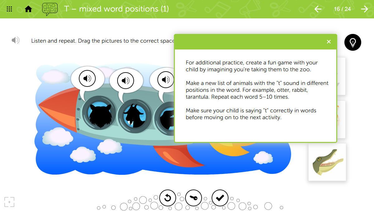 Example activity of Learnigo at Home Activity